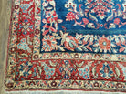 4' X 7' Vintage Handmade Turkish Wool Rug Flowers Birds Tree Of Life Blue Red - Jewel Rugs