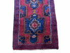 2' 8" X 4' 4" Vintage Handmade Tribal Wool Rug Balouchi Rug Afghan Rug Red Blue - Jewel Rugs