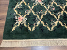 Karastan Garden of Eden Rug 8.8 x 11.8, Green Savonnerie 509/1733, Original Discontinued Karastan Rug, Floral Panel Wool Rug, Vintage Carpet - Jewel Rugs