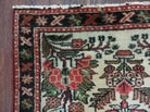 Small Persian Rug 2 x 2.5, Tiny Persian Hamadan Carpet, Cream Red, Floral Medallion, Vintage Wool Rug, Handmade Hand-Knotted Oriental Rug - Jewel Rugs