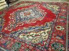 10' X 10' Antique Handmade Turkish Wool Rug Carpet Red Square Nice - Jewel Rugs