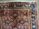 2' 10" X 9" Antique Handmade Indian Floral Wool Runner Rug Red Nice # 126 - Jewel Rugs