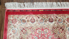 Small Silk Rug Red, Soft Silk Oriental Carpet, New Turkish Rug, Persian Design, Central Medallion, Bamboo Silk, Power-Loomed, 2' 8" x 4' 1" - Jewel Rugs