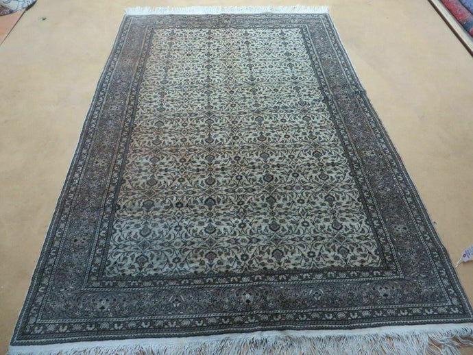 5' X 7' Vintage Handmade Turkish Sivas Hereke Rug Wool On Cotton Carpet Traditional & Boho Bohemian Home Décor - Jewel Rugs