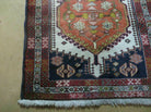 2' 8" X 10' Vintage Handmade Turkish Anatolian Wool Red White and Blue Rug Runner Carpet Wow - Jewel Rugs