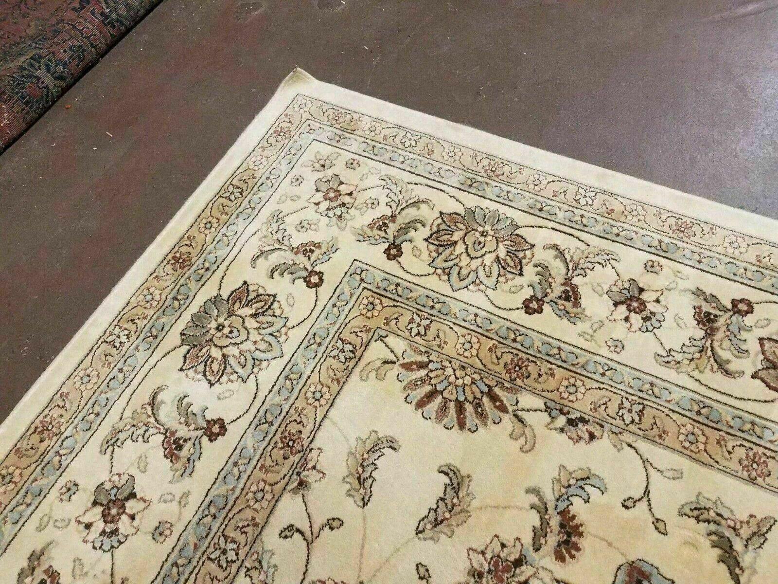 8' X 10' Vintage Cashmere Finish Rug Oriental Floral Machine Made USA Beige Nice - Jewel Rugs