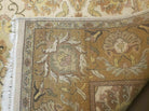 8' X 10' Handmade India Oushak Floral Wool Rug Flowers Beige Wow - Jewel Rugs