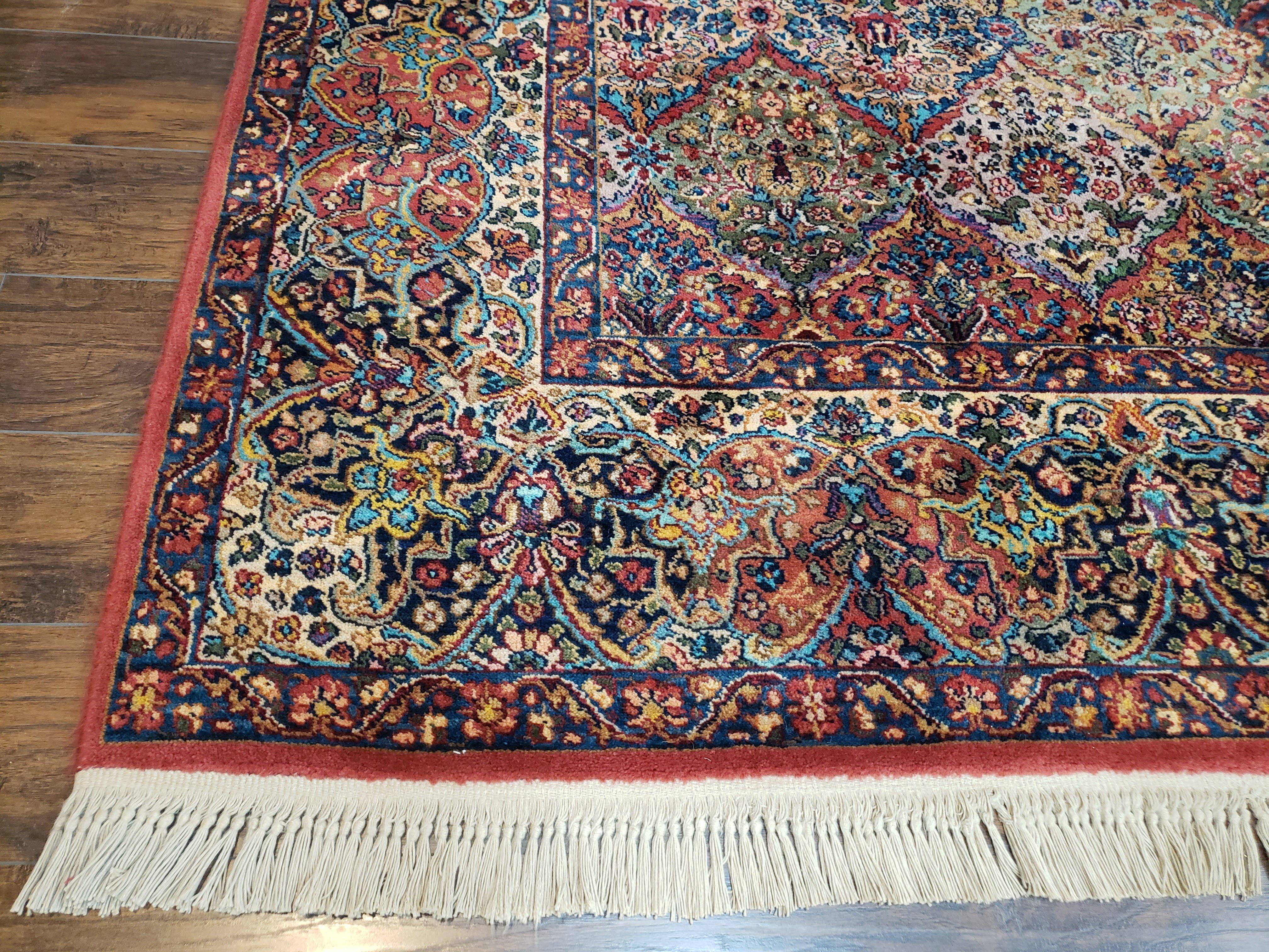 10x14 Karastan Multicolor Panel Kirman Rug #700/717, Multipanel Karastan Carpet, 10 x 14 Wool Karastan Rug, Discontinued Original Karastan - Jewel Rugs