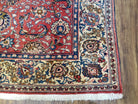 Semi Antique Persian Kashan Rug, Red & Beige, Hand-Knotted, Wool, 4'7" x 6' 6", Pair B - Jewel Rugs