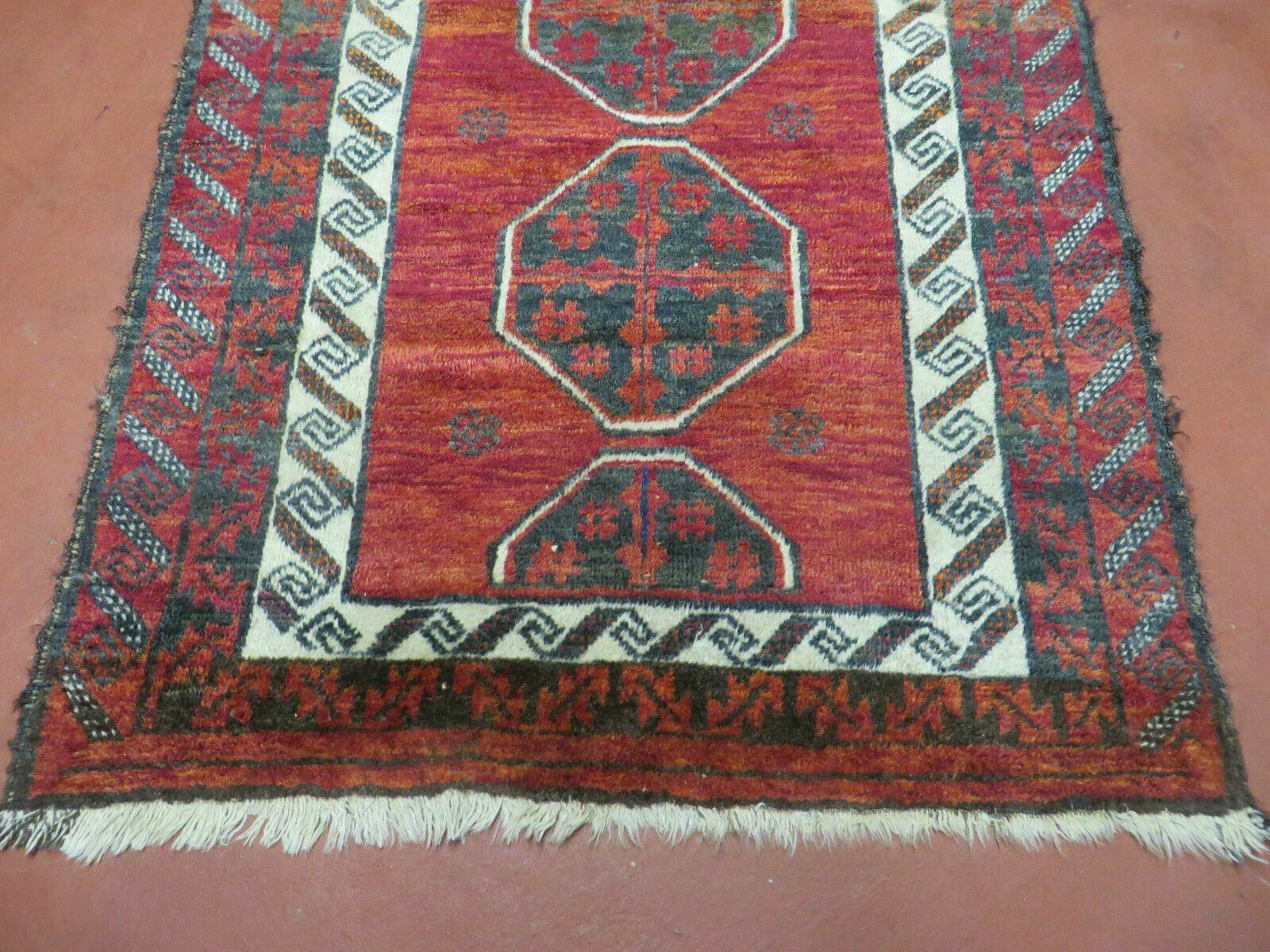 3' X 5' Vintage Handmade Afghan Balouch Wool Rug Mat Nice - Jewel Rugs