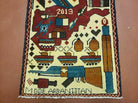 2' X 2'6" Handmade Afghan Balouch Tribal Wool War Rug Gun Tank Helicopter Design - Jewel Rugs