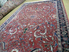 6' X 9' Vintage Hand Made India Floral Oriental Wool Rug Vegetable Dyes Nice Red - Jewel Rugs