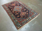 3' X 5' Antique Handmade Turkish Geometric Floral Oriental Wool Rug Vegy Dyes - Jewel Rugs