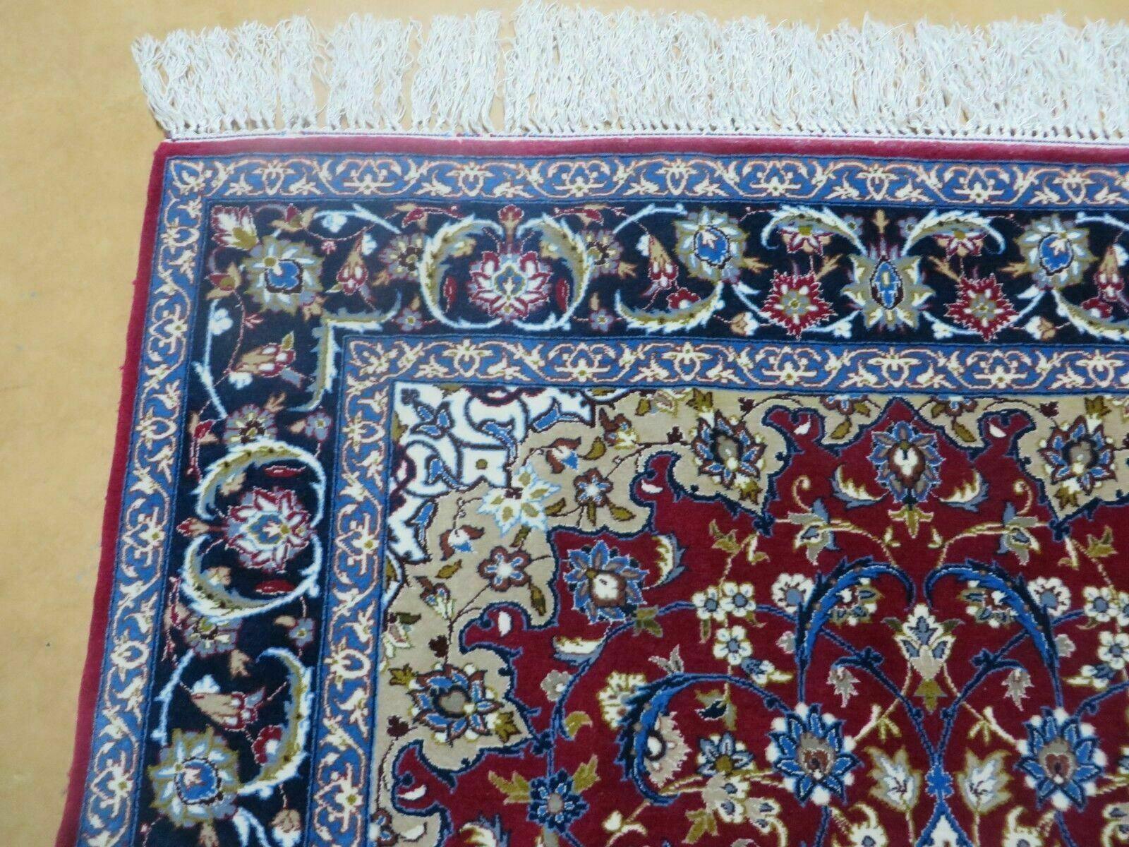 4' X 6' Vintage Handmade Fine Oriental Wool Silk Rug Carpet Hand Knotted Wow - Jewel Rugs