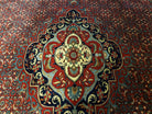 Indian Rug 9x12 Red Indo Bidjar Rug 9x12 Vintage Rug Allover Pattern Medallion Rug Wool Rug Nice Persian Design - Jewel Rugs