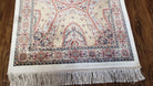 Silk Runner Rug, 2' 8" x 6' 7", Persian Design, New, Bamboo Silk, Turkish Carpet, Dark Beige & Cream, Domes, Traditional Rug - Jewel Rugs