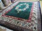 8' X 11' Modern Handmade India Tibetan Wool Rug Decorative Green Nice - Jewel Rugs