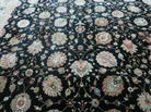 9' X 12' Vintage Handmade Chinese Allover Oriental Wool Silk Rug Nice Black - Jewel Rugs