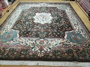 8' X 10' Handmade India Medallion Floral Oriental Wool Rug Carpet Vegetable Dye - Jewel Rugs