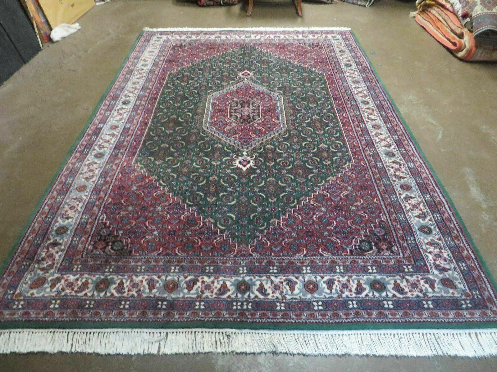 6' X 9' Vintage Handmade India Floral Oriental Rug Hand Knotted Carpet Green - Jewel Rugs