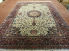 7' X 10' One-Of-A-Kind Chinese Oriental Hand Knotted Wool Silk Rug Flower Deer - Jewel Rugs