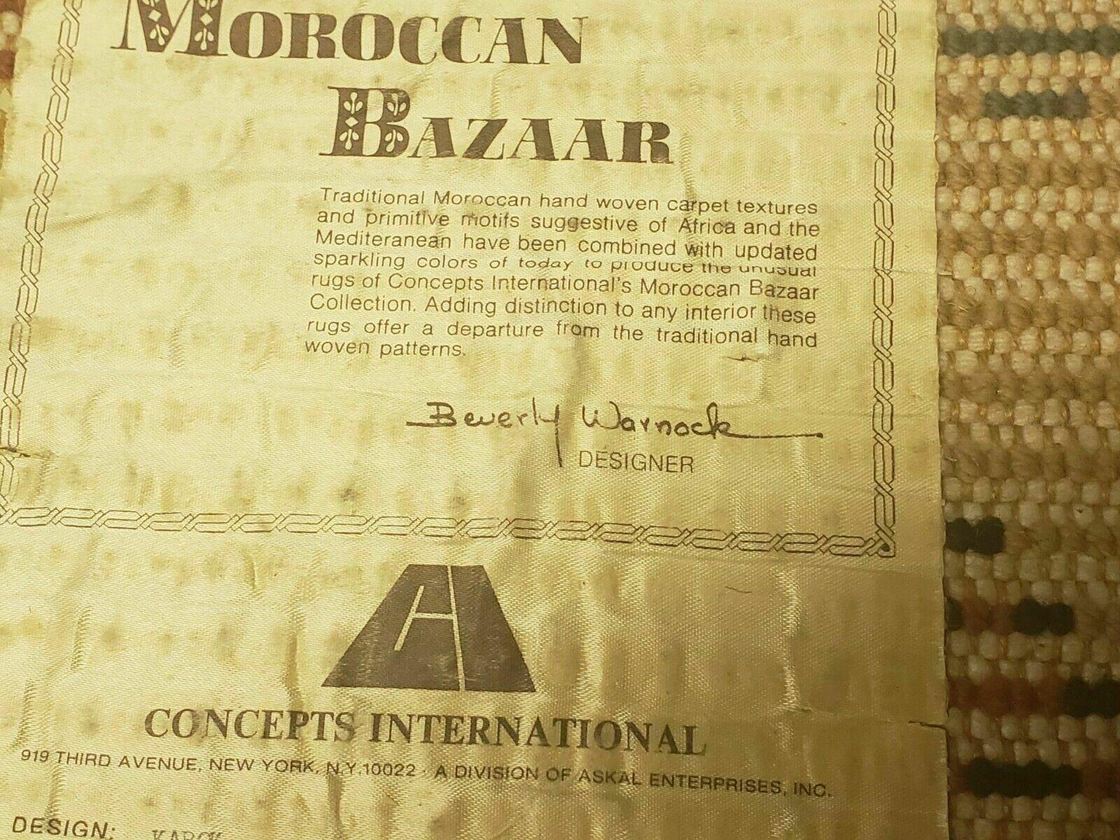 Portuguese Rya Style Shag Rug Moroccan Design, 4x6 Vintage Colorful Geometric Rug, Handmade Wool Gold Tan, Soft Pile Rug - Jewel Rugs