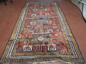 3' 7" X 9' Semi-Antique Handmade Moroccan Tribal Wool Rug Runner - Jewel Rugs