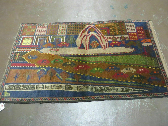3' X 5' New Vintage Handmade Afghan Balouch Tribal Wool Pictorial Rug # 303 - Jewel Rugs