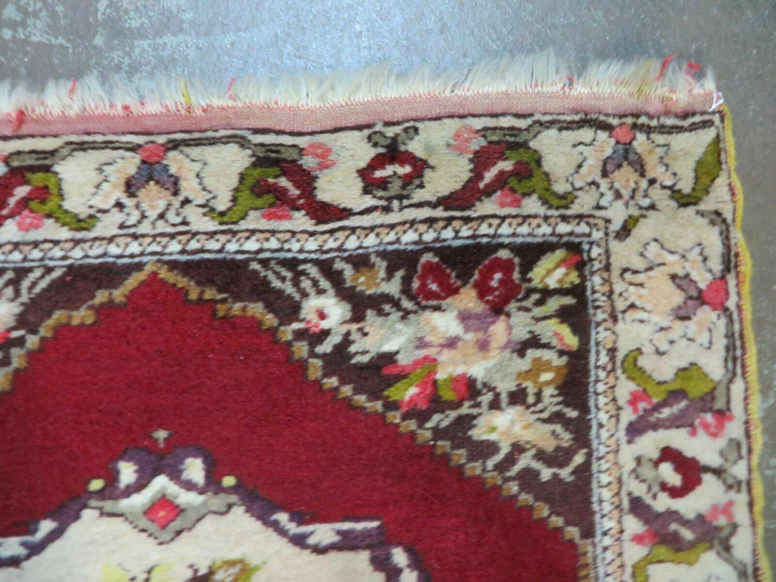 2' X 2' Antique Handmade Turkish Oushak Bergamo Yastik Wool Rug Mat - Jewel Rugs