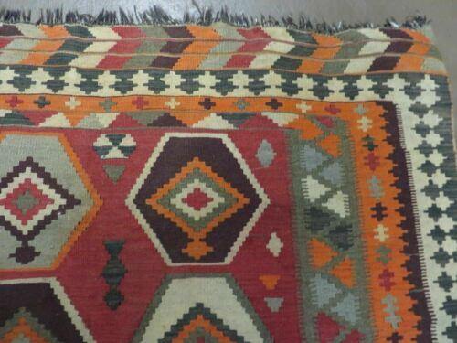 4' X 7' Vintage Turkish Kilim Hand Made Flat Weave Wool Rug Veg Dye Nice - Jewel Rugs