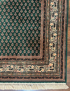 Couristan Rug 6x8, Vintage Oriental Carpet 6 x 8 ft, Belgium Power-Loomed Rug, Green and Cream, Traditional Rug, Boteh Mir Paisley Pattern - Jewel Rugs