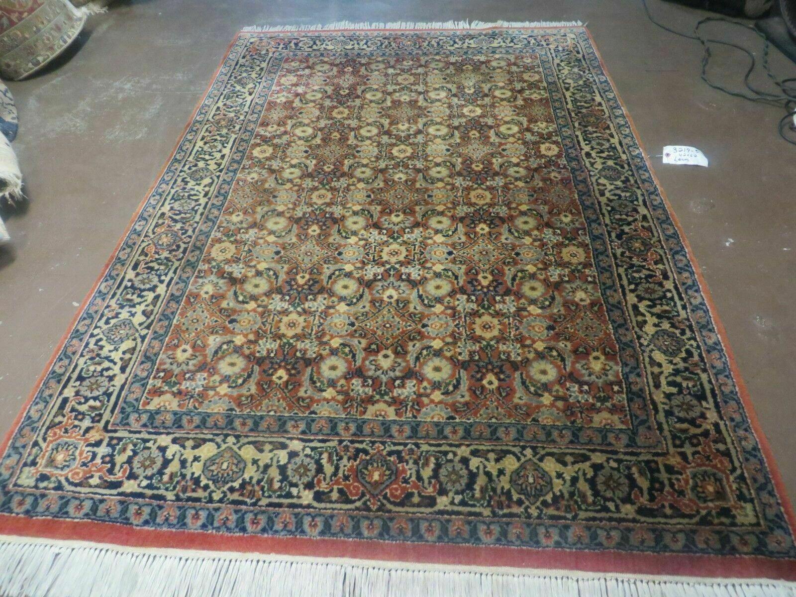 4' X 6' vintage Handmade India Amritsar Floral Oriental Wool Rug Organic Nice - Jewel Rugs