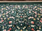 Karastan Garden of Eden Rug 8.8 x 12 Karastan Rug, Wool Karastan Carpet, Vintage Karastan, Green, Multicolor Flowers Allover, Area Rug, Nice - Jewel Rugs