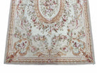 Aubusson Savonnerie Carpet 6x9 ft, Beige, Ivory, Cream, Traditional French European Design, Handmade, Brand New Hand-Knotted Needlepoint Rug - Jewel Rugs