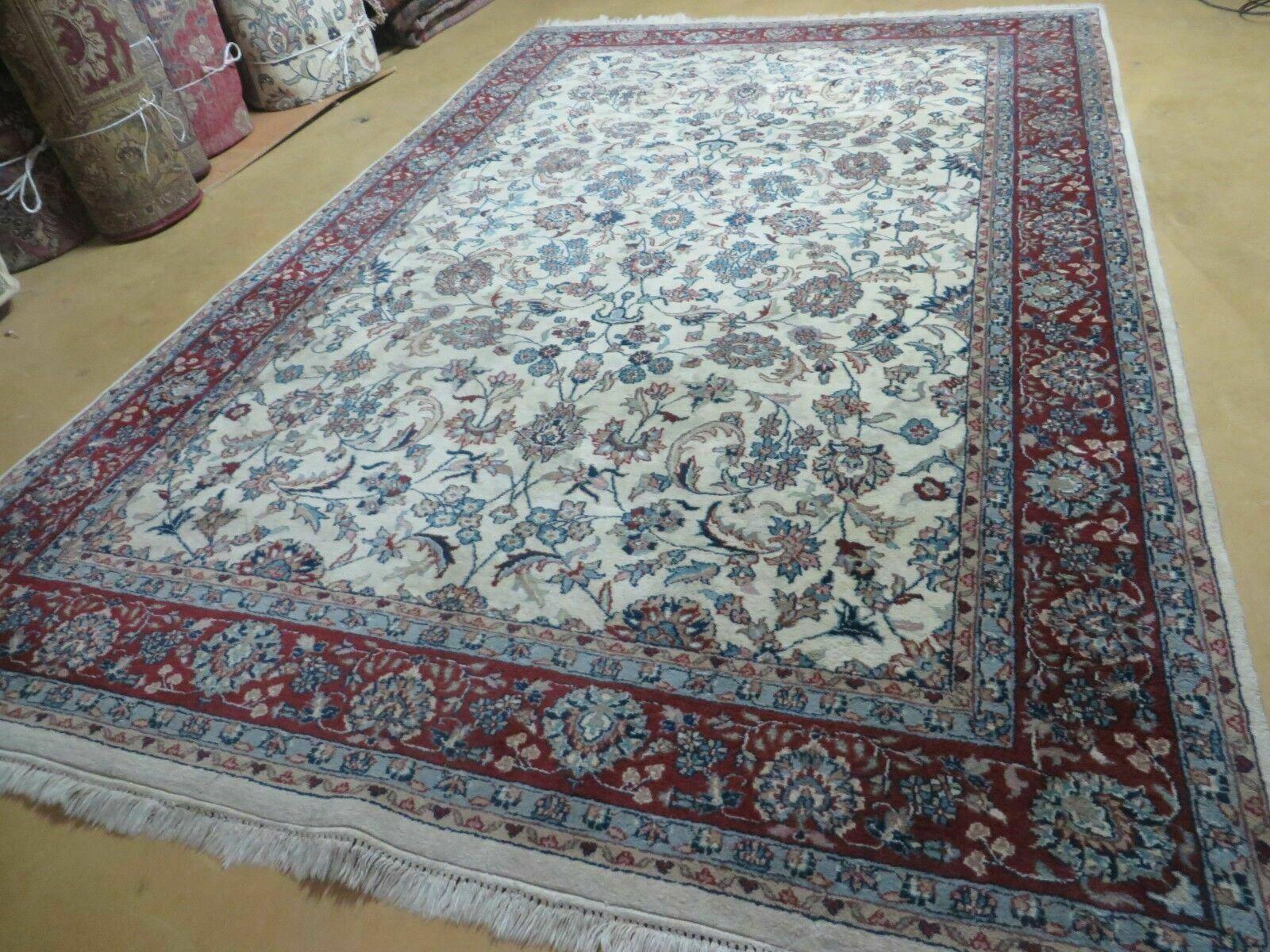 6' X 9' Vintage Handmade Fine Chinese Floral Oriental Wool Rug Carpet Beige - Jewel Rugs