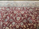 Vintage Karastan Rug 8'2" x 11'6", Kara Shah Karastan Carpet, Karastan Wool Rugs, Red Floral Traditional Discontinued Karastan Area Rug Nice - Jewel Rugs