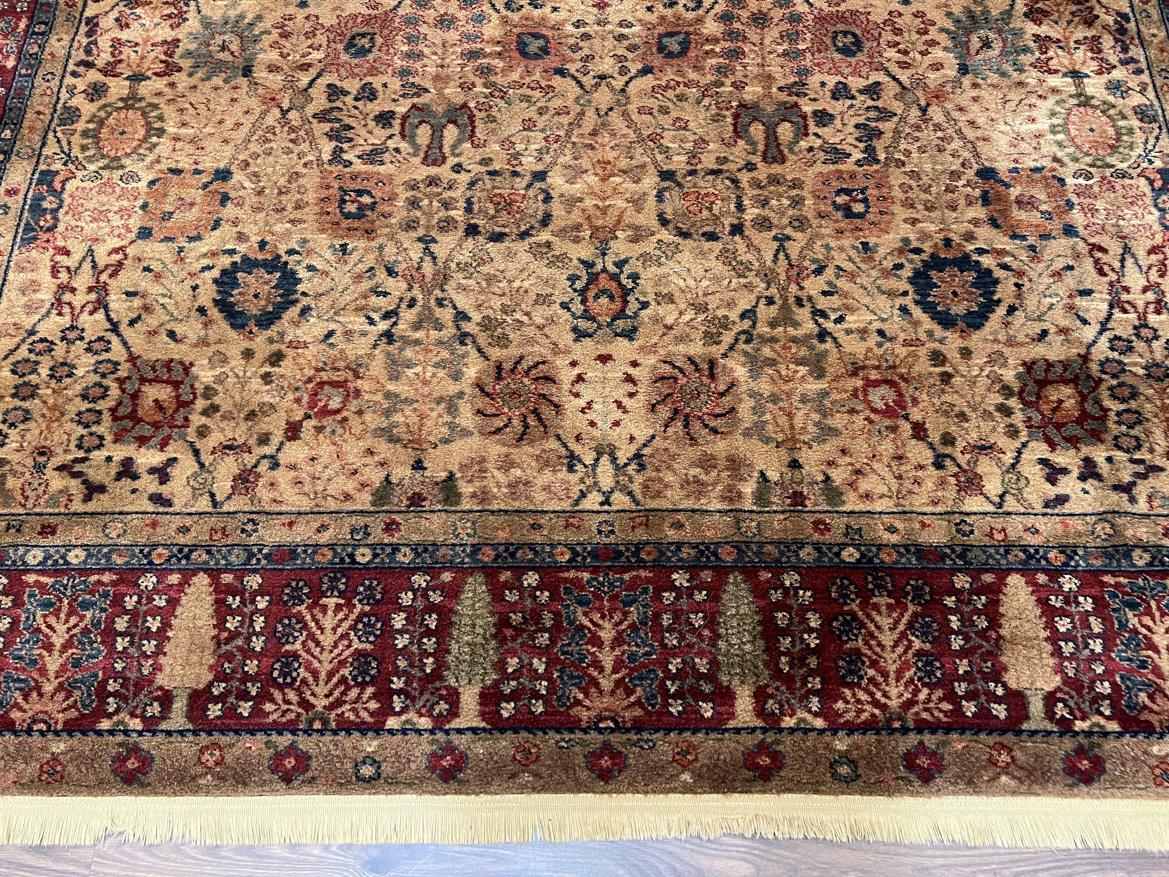 Karastan Samovar Rug #900-901, Karastan Wool Rug 8.8 x 10, Persian Vase Pattern, Tea Wash, Discontinued Carpet, Room Sized, Allover Floral - Jewel Rugs