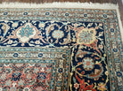 12' X 17' Antique Authentic Finely Woven Handmade Persian Tabriz Wool Rug Beige Blue - Jewel Rugs