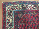 2.5' X 4' Vintage Handmade Indian Amritsar Wool Rug Paisley Design Red - Jewel Rugs