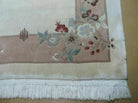 6' X 9' Vintage Hand Made CHINESE Art Deco 90 LINES Wool Rug Flowers Bird Nice - Jewel Rugs