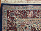 9x12 Pak-Persian Rug - 9 x 12 Blue Persian Rug - Pakistani Rug - Fine Hand Knotted Wool Area Rug - Roses Flowers Medallion Oriental Carpet - Jewel Rugs