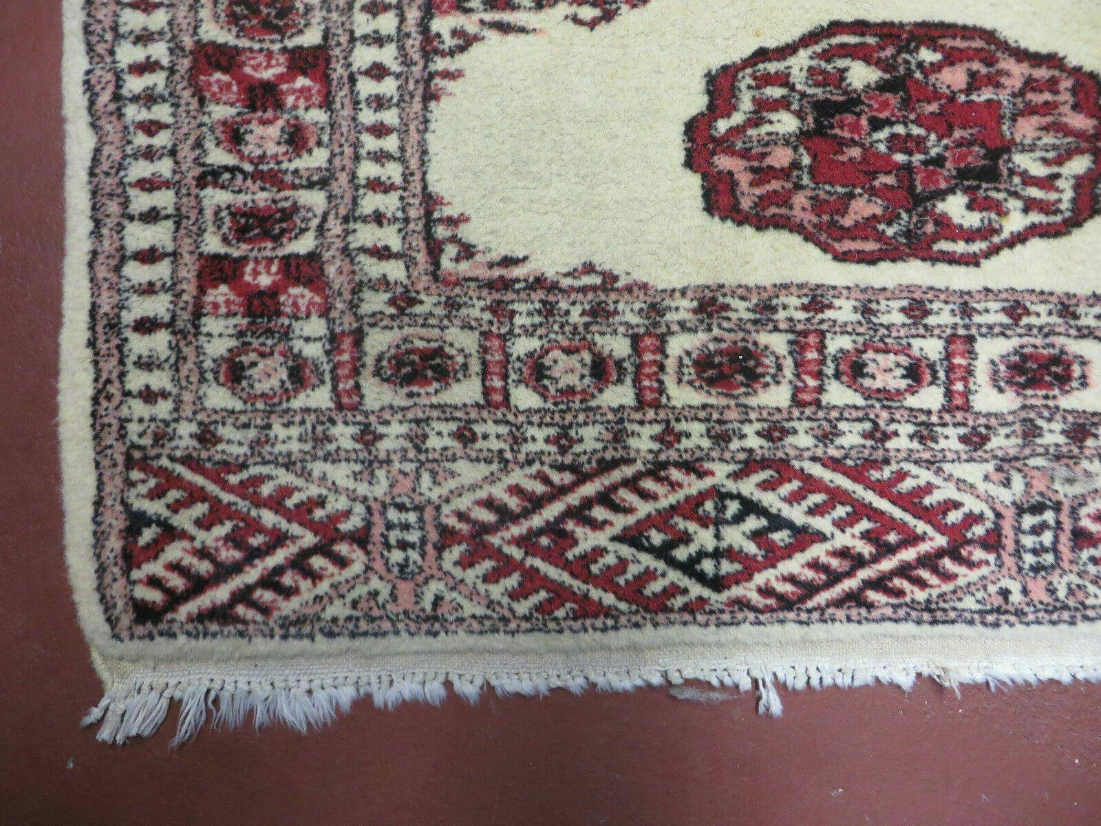 2' 7" x 7' Handmade Finely Knotted Pakistani Turkoman Bokhara Detailed Wool Rug - Jewel Rugs