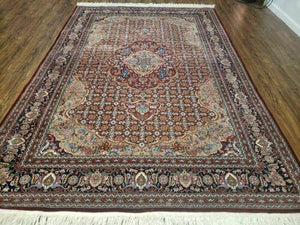 6' X 9' Vintage Hand Made India Wool Rug Herati Bijar Hand Knotted Carpet - Jewel Rugs