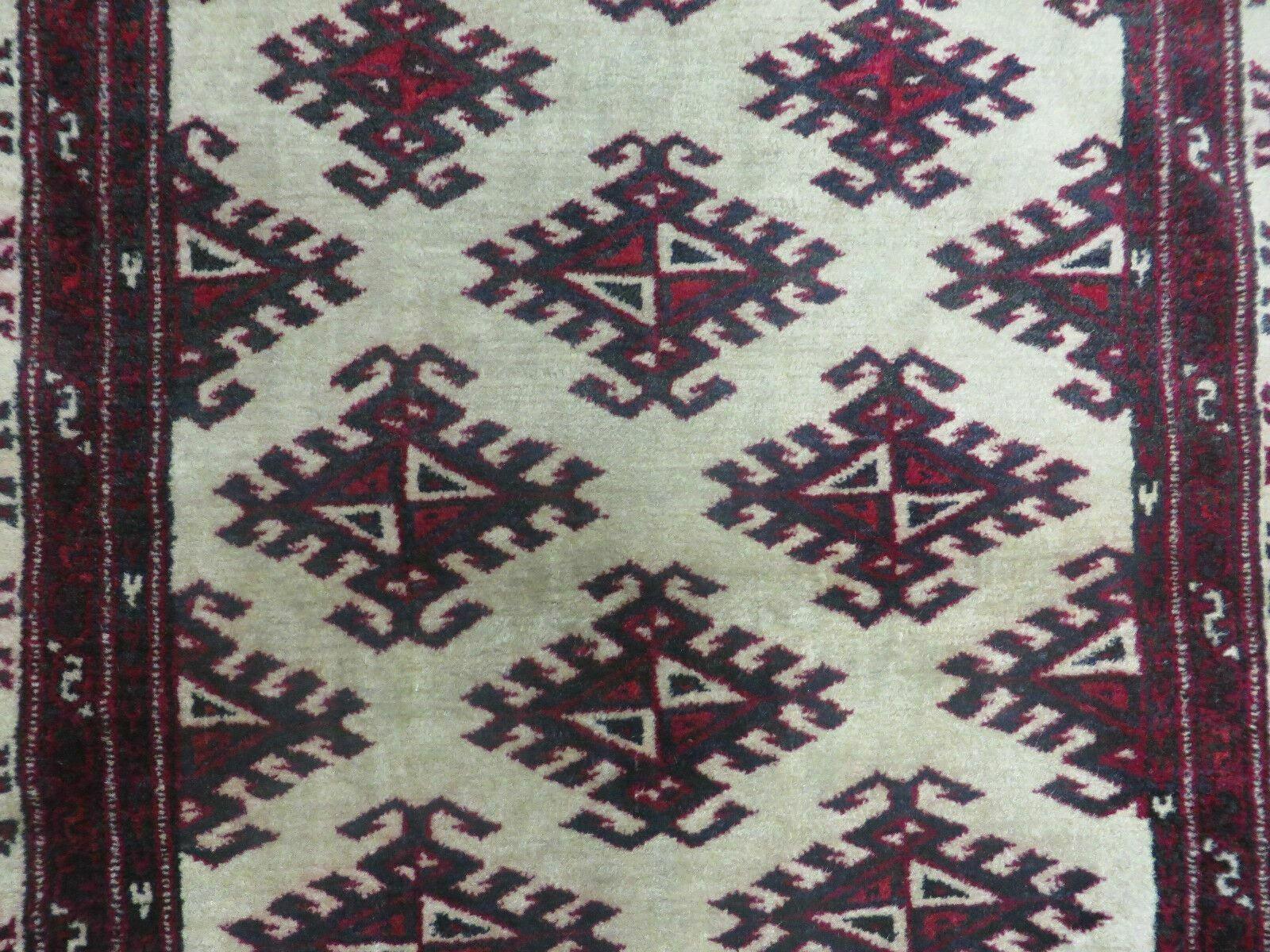 3' X 3' Vintage Handmade Turkoman Bokhara Yamud Wool Rug Nice - Jewel Rugs