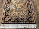 Sino Persian Runner Rug 3 x 10 ft Oriental Runner, Hand Knotted Vintage Hallway Rug, High Quality Wool 10ft Runner, Tan Black Allover Floral - Jewel Rugs