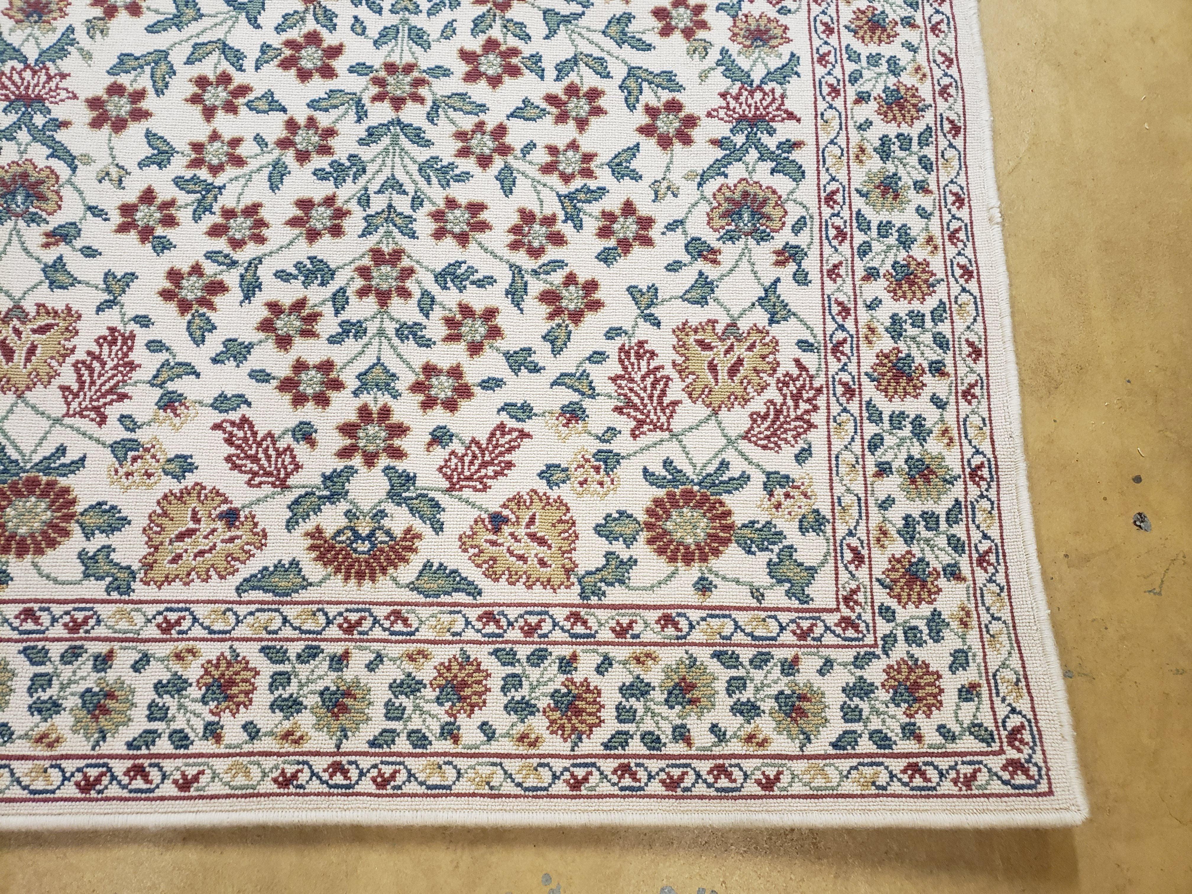 4x6 Karastan Rug 4 x 6 Authentic Karastan Williamsburg Carpet, Woven in USA, Wool Pile, Persian Floral Pattern 591, Entryway Rug, Foyer Rug - Jewel Rugs