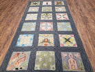 American Hooked Rug 3' 6" x 7' 9", Panel Design, Flowers, Vase, Butterfly, Bird, Handmade Hooked Carpet, Vintage Hand Hooked Runner Rug - Jewel Rugs