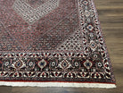 Beautiful Persian Rug 6x8 ft, Herati Mahi Bidjar, Ivory Rust Red Navy Blue Jewel Colors, Highly Detailed Very Fine Handmade Wool Oriental Rug - Jewel Rugs