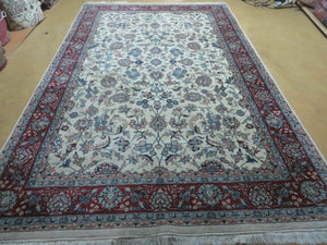 6' X 9' Vintage Handmade Fine Chinese Floral Oriental Wool Rug Carpet Beige - Jewel Rugs