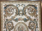 Aubusson Rug 4x6, French European Design, Flatweave Aubusson Carpet 4 x 6 ft, Wool Savonnerie Elegant Rug, Ivory Cream Tan Floral, Handmade - Jewel Rugs